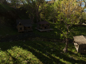 medieval pathway scene Model 3D