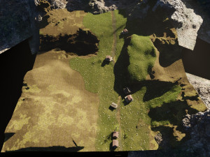 medieval pathway scene Model 3D