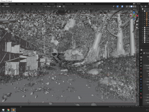 medieval pathway scene Model 3D