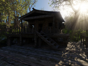 jungle dock scene Modello 3D