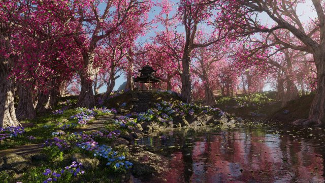 Japanese Gazebo Scene 3D Model .c4d .max .obj .3ds .fbx .stl .blend 
