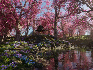 Cena do gazebo japon&ecirc;s Modelo 3D