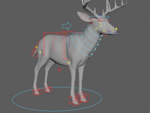 realistic deer o 3D Model