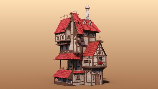 big cartoon home 3Dモデル .c4d .max .obj .3ds .fbx .stl .blend