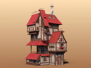 великий мультиплікаційний будинок 3D Модель