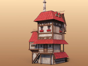 big cartoon home 3Dモデル
