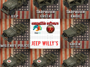 Jeep willys MB 1944 hd txt4K 3Dモデル