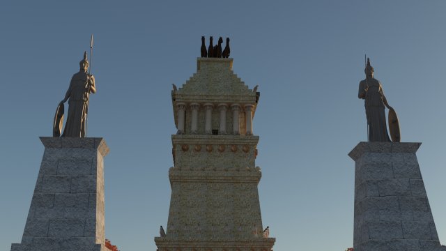 halicarnassus mausoleum 3D Model .c4d .max .obj .3ds .fbx .stl .blend
