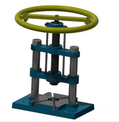 hand press 3t 3D Модель .c4d .max .obj .3ds .fbx .stl .blend 
