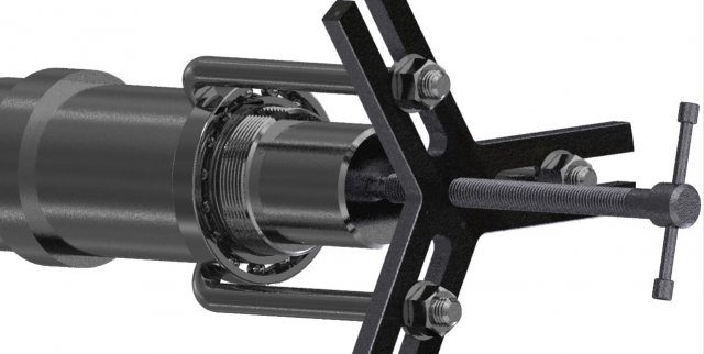 bearing puller 3D Model .c4d .max .obj .3ds .fbx .stl .blend 