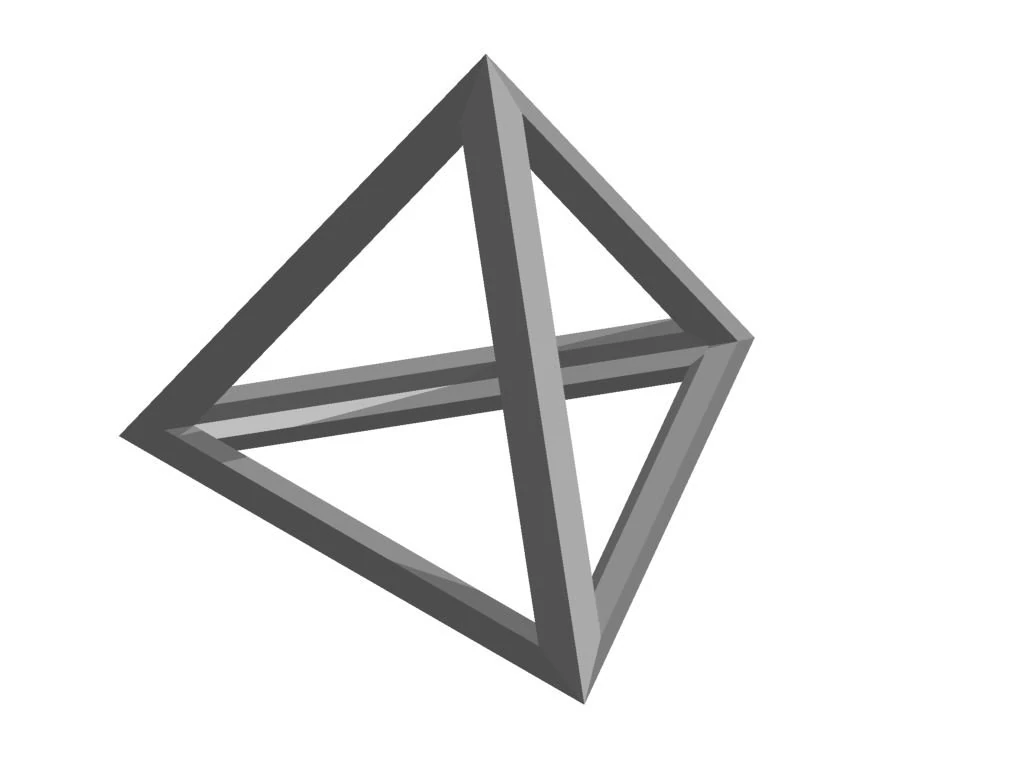 tetrahedron 3D Print Model .c4d .max .obj .3ds .fbx .stl .blend