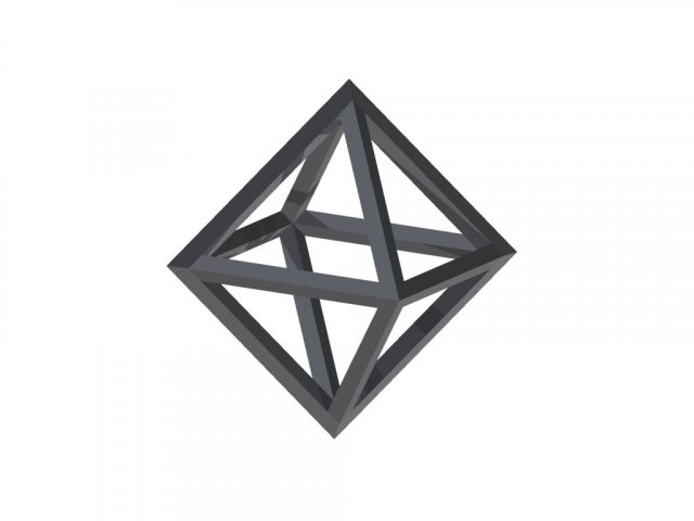 octahedron 3D 프린트 모델 .c4d .max .obj .3ds .fbx .stl .blend 