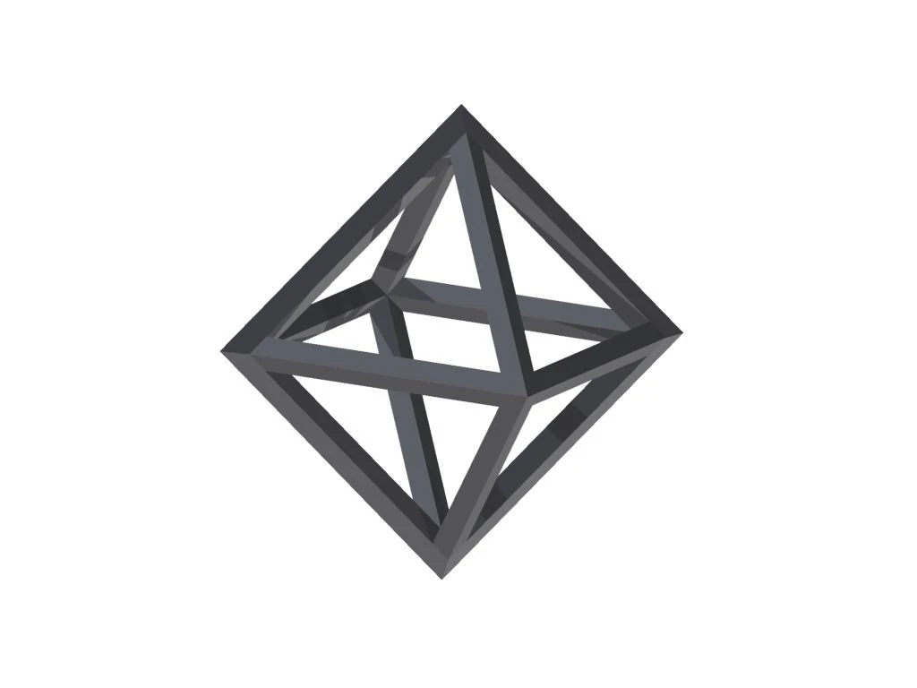 octahedron 3D Print Model .c4d .max .obj .3ds .fbx .stl .blend 