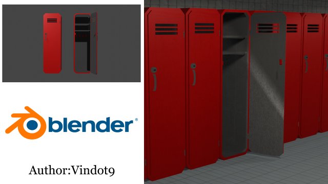locker 3D Model .c4d .max .obj .3ds .fbx .stl .blend 