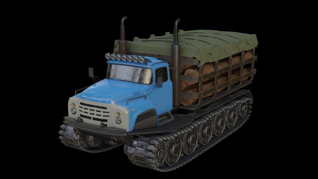 ZIL-130 3D Model .c4d .max .obj .3ds .fbx .stl .blend 