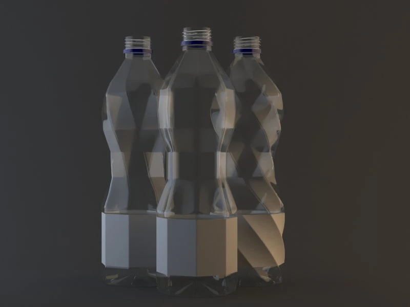 water bottle 3D Model .c4d .max .obj .3ds .fbx .stl .blend 