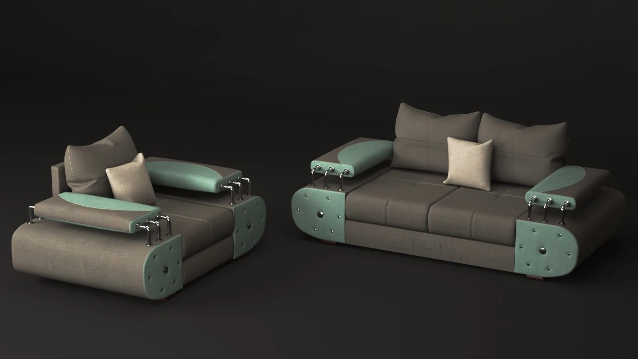 sof&aacute; Modelo 3D .c4d .max .obj .3ds .fbx .stl .blend 