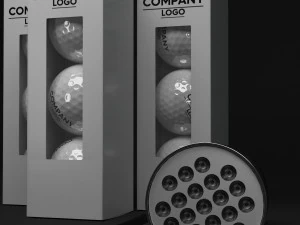 मशाल और गोल्फ की गेंद 3D मॉडल