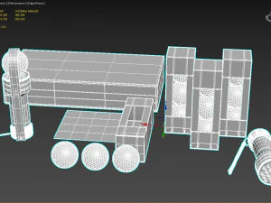 मशाल और गोल्फ की गेंद 3D मॉडल
