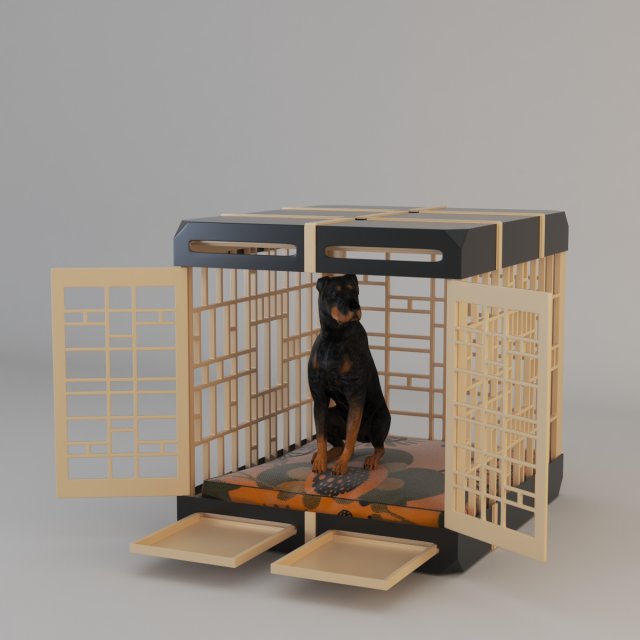 dog crate 3D Model .c4d .max .obj .3ds .fbx .stl .blend 