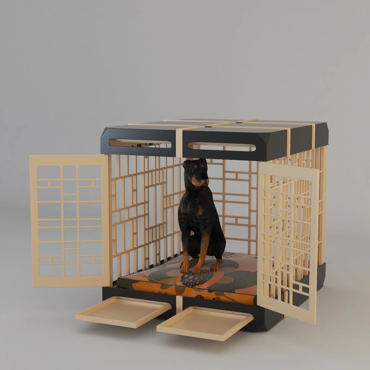 कुत्ते का टोकरा 3D मॉडल .c4d .max .obj .3ds .fbx .stl .blend 