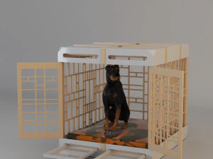 कुत्ते का टोकरा 3D मॉडल