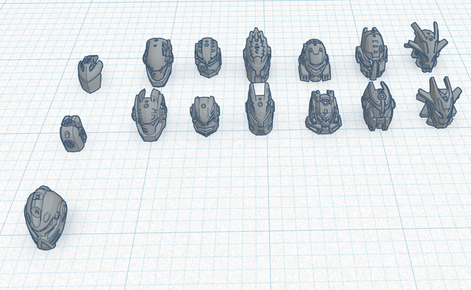 hero factory heads 3D Print Model .c4d .max .obj .3ds .fbx .stl .blend
