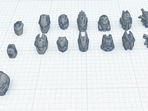 hero factory heads 3D 프린트 모델