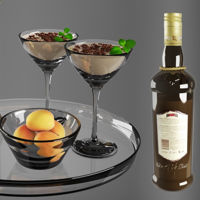 liquor amarula Modelo 3D .c4d .max .obj .3ds .fbx .stl .blend 