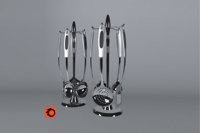 set of kitchen 3D Model .c4d .max .obj .3ds .fbx .stl .blend 