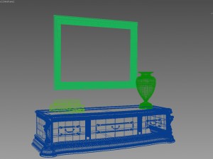 tv cabinet carpenter 3D Model