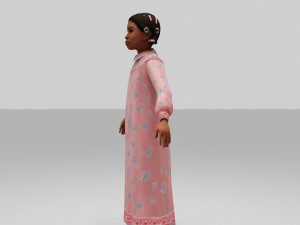 girls child 3D Модель