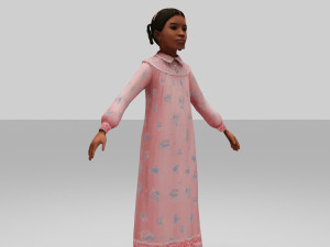 girls child 3D Модель