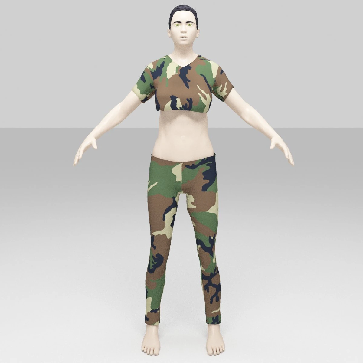 soldier female 3D Model .c4d .max .obj .3ds .fbx .stl .blend