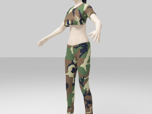 soldier female 3D Model