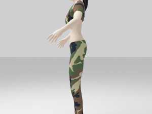 soldier female 3D Model