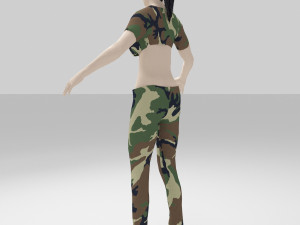 soldier female 3D Model