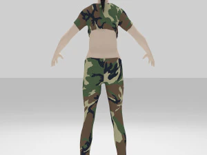 soldier female 3D Model