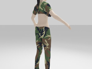 soldier female 3D Model