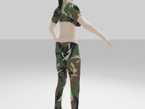 soldier female 3D Model
