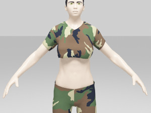 soldier female 3D Model