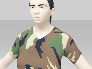 soldier female 3D Model