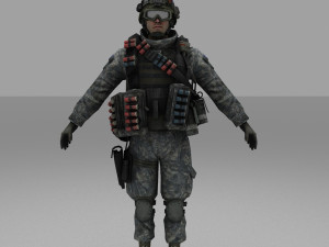 soldier combat soliter character Modello 3D