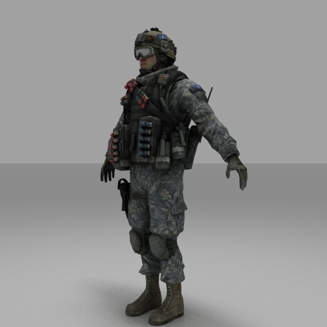 Woman - Military Outfit 5 - Modular - Rigged in Characters - UE Marketplace