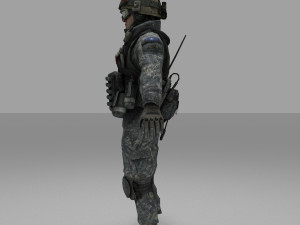 soldier combat soliter character Model 3D