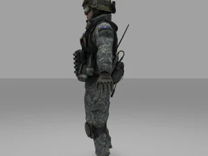 soldier combat soliter character 3D Model