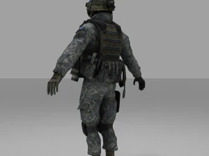 soldier combat soliter character 3D Model