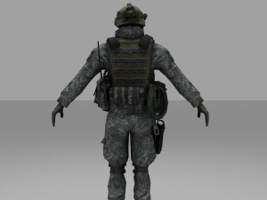 soldier combat soliter character Model 3D