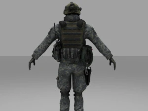 soldier combat soliter character 3D Model