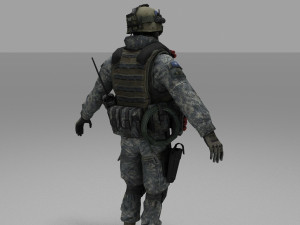 soldier combat soliter character Model 3D